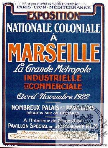 PLM Marseille Expo Coloniale 1922 (Ref N° 500