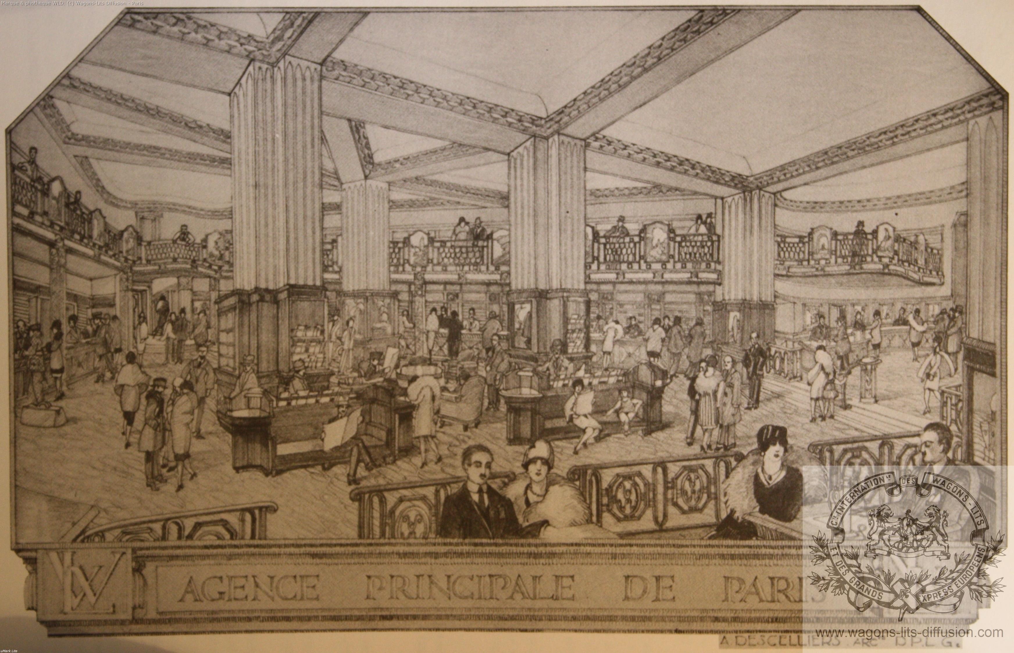 Wl agence principale de paris opera vers 1880