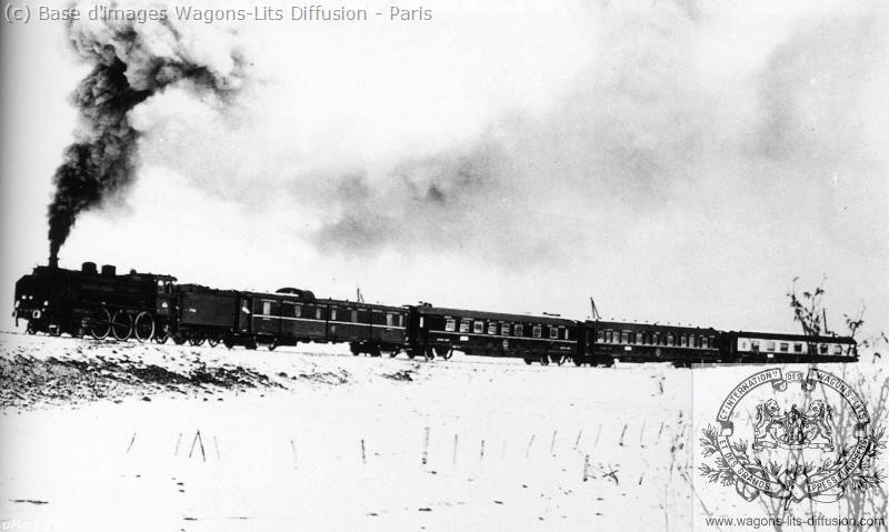 Wl convoi orient express dans la neige 1930