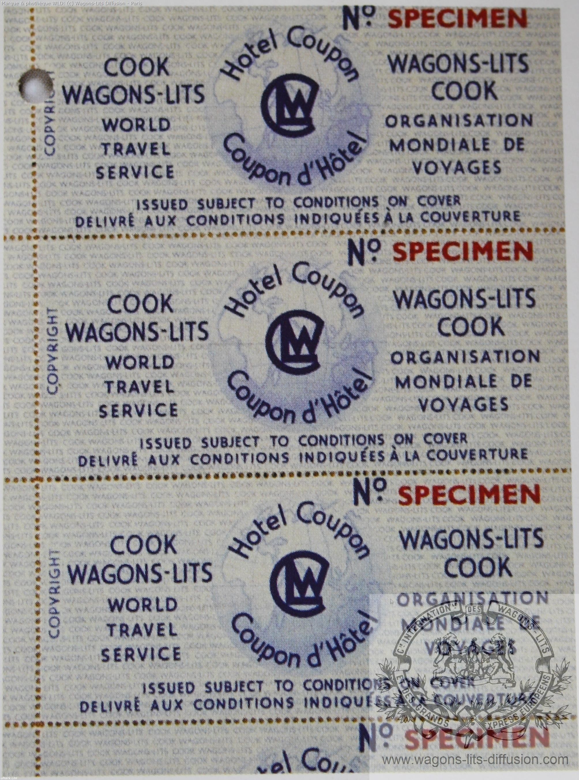 Wl cook coupon reservation hotels 1936