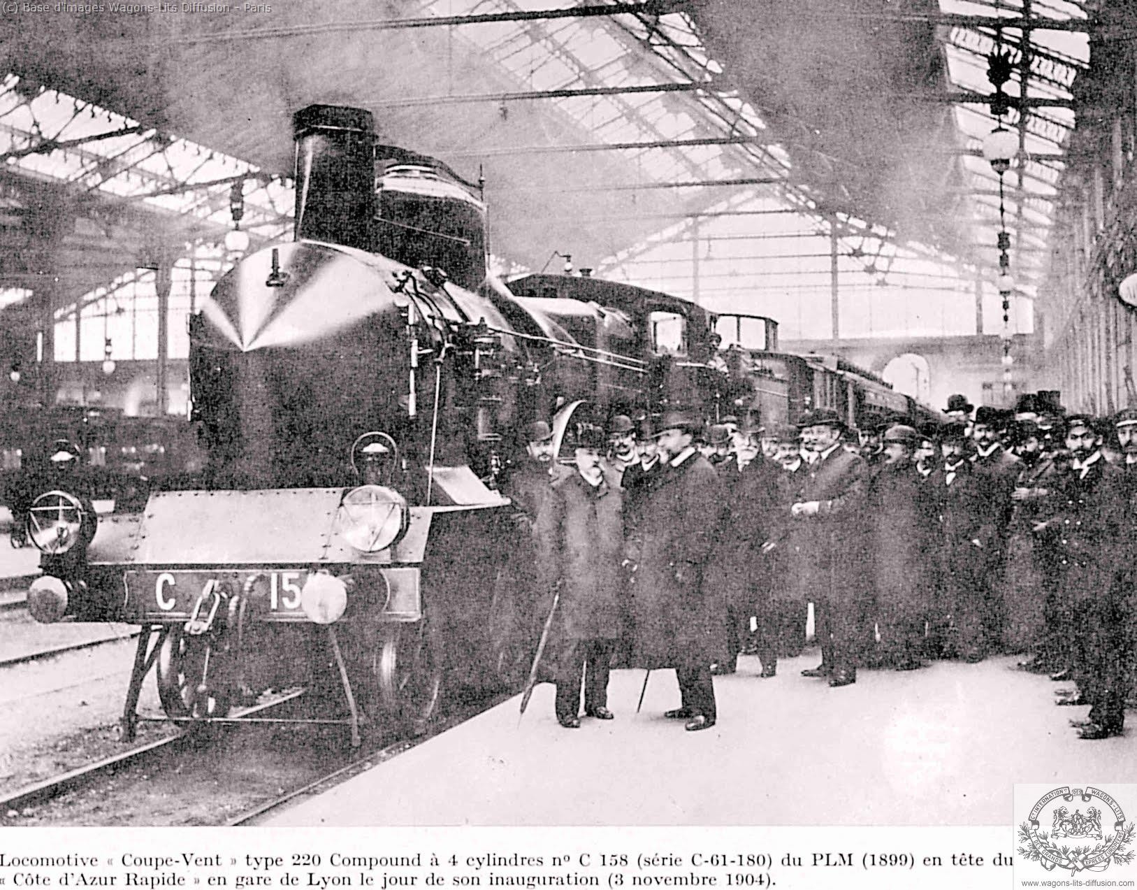 Wl cp cote d azur express en gare de lyon 1904