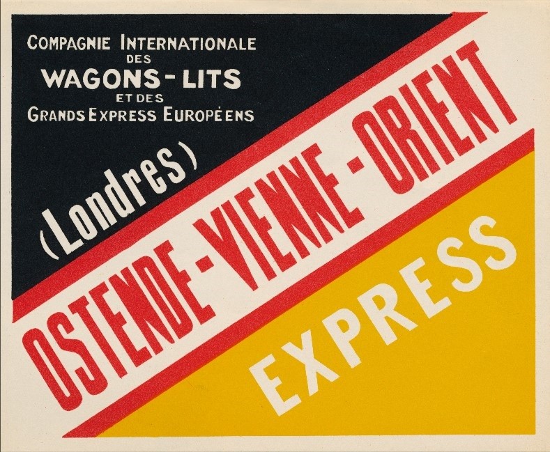 Wl etiquette bagage luggage tag ostende vienne orient express