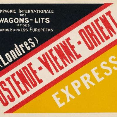 Wl etiquette bagage luggage tag ostende vienne orient express