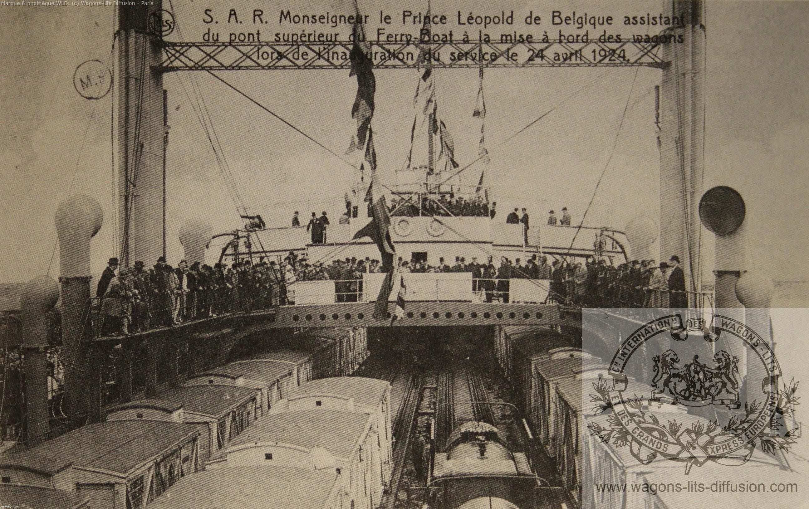 Wl leopold de belgique sur le ferry boat night ferry 1924