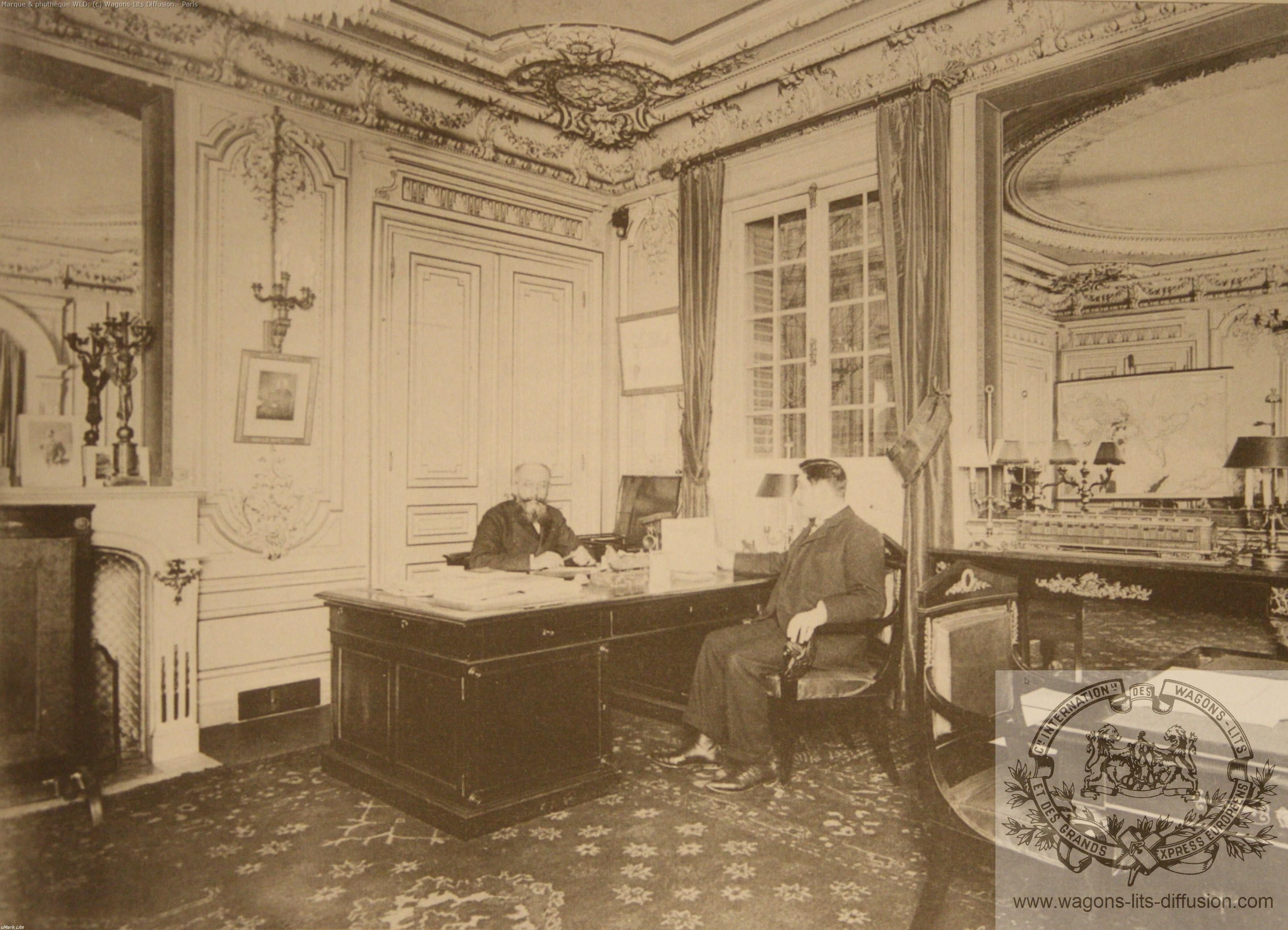 Wl nagelmackers a son bureau bd haussmann vers 1900