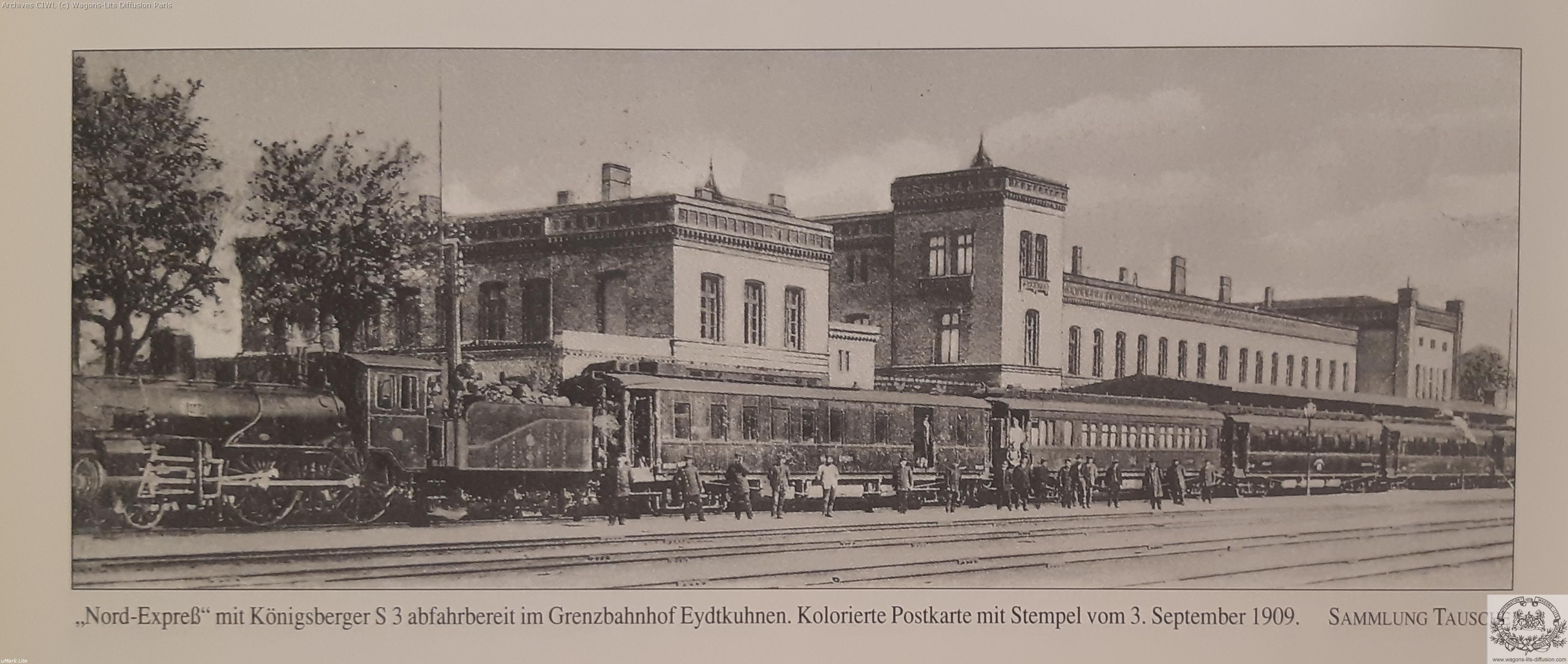 Wl nord express gare de grenz en 1909