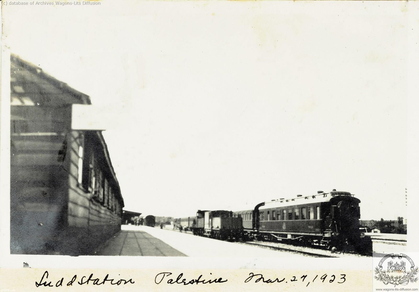 Wl palestine railways lydda junction train station 27 mars 1923