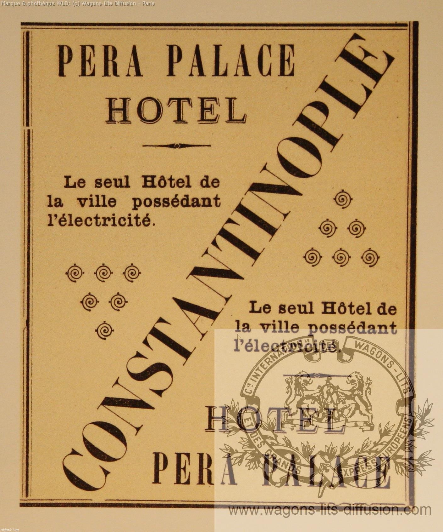 Wl pub hotel pera palace istanbul 1900