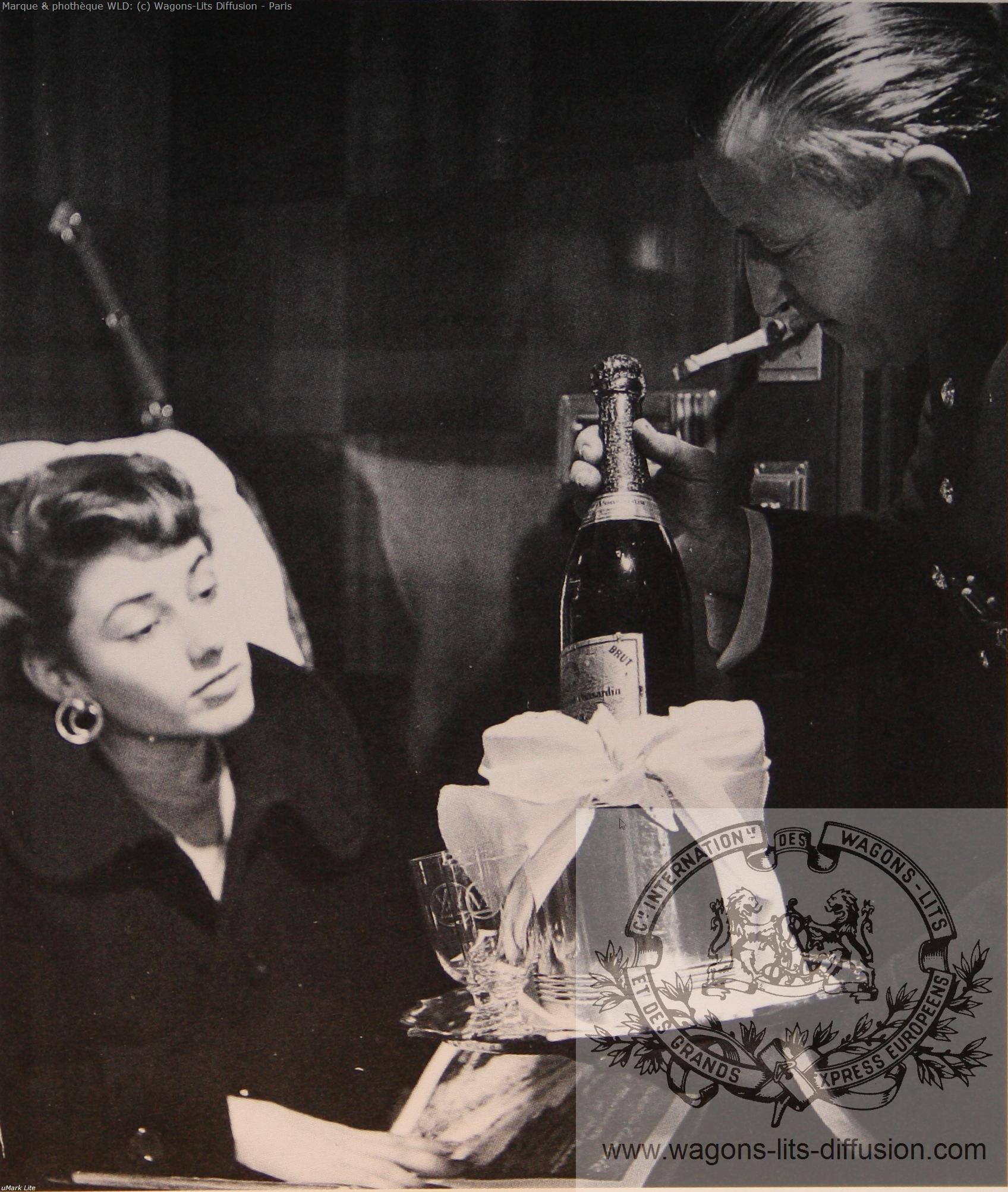 Wl pub service en compartiment champagne 1950