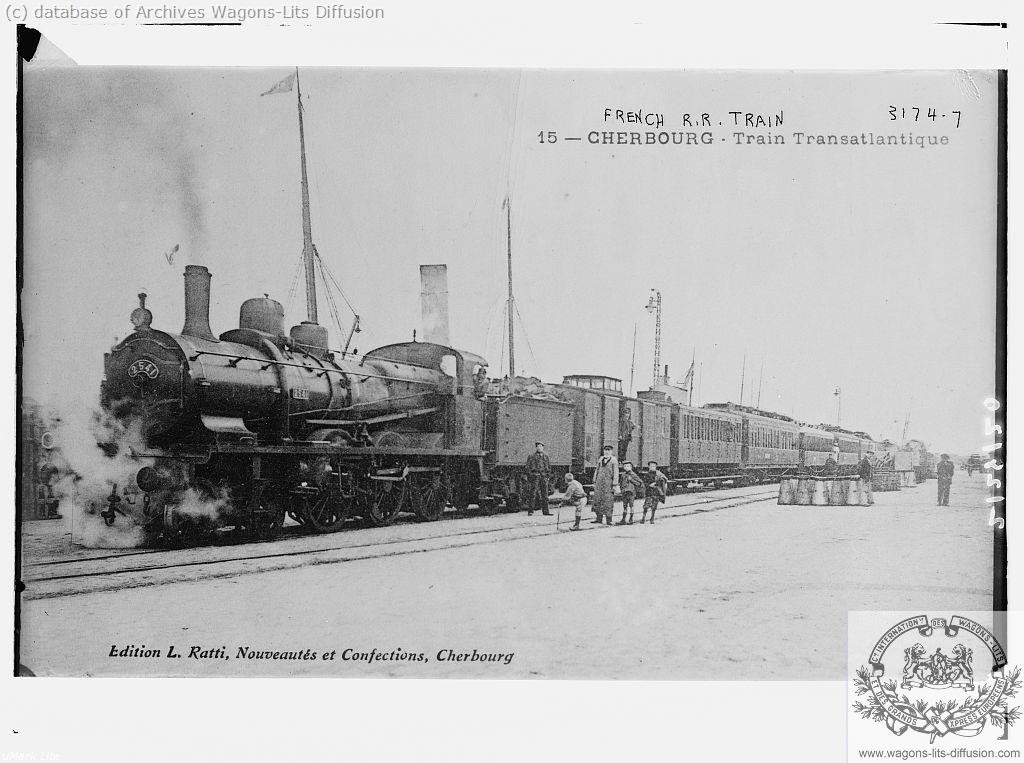 Wl rame train transatlantique cherbourg vers 1900