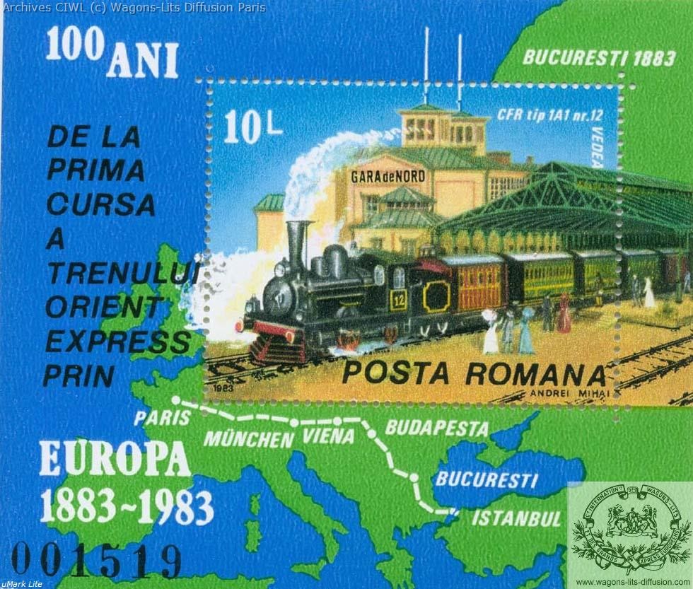 Wl timbre 100 ans orient express italie
