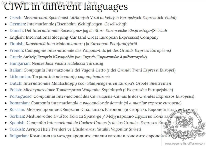 Wl traduction ciwl en 20 langues