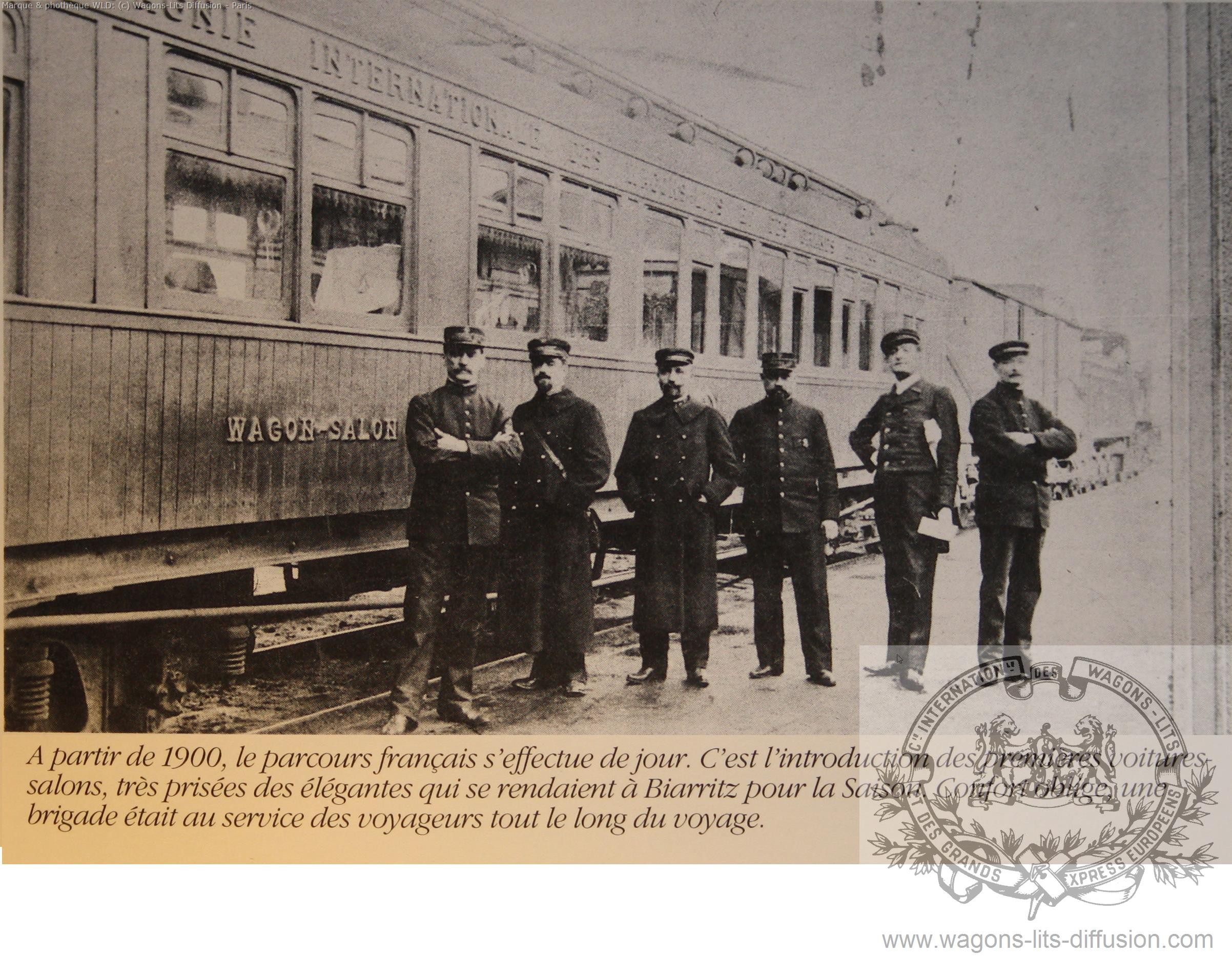 Wl voiture salon pullman teck sud express en 1900